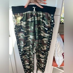Camo Joggers with a cool animal/sports print down the side!